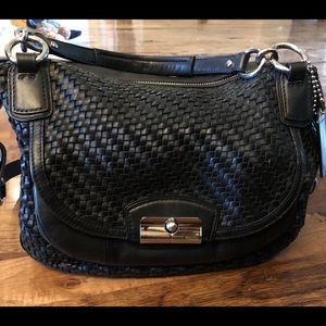 Coach basket weave convertible purse